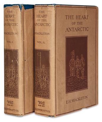 SHACKLETON, ERNEST HENRY, Sir. The Heart of the Antarctic. 2 vols. Philadelphia, 1909. In dust jackets.